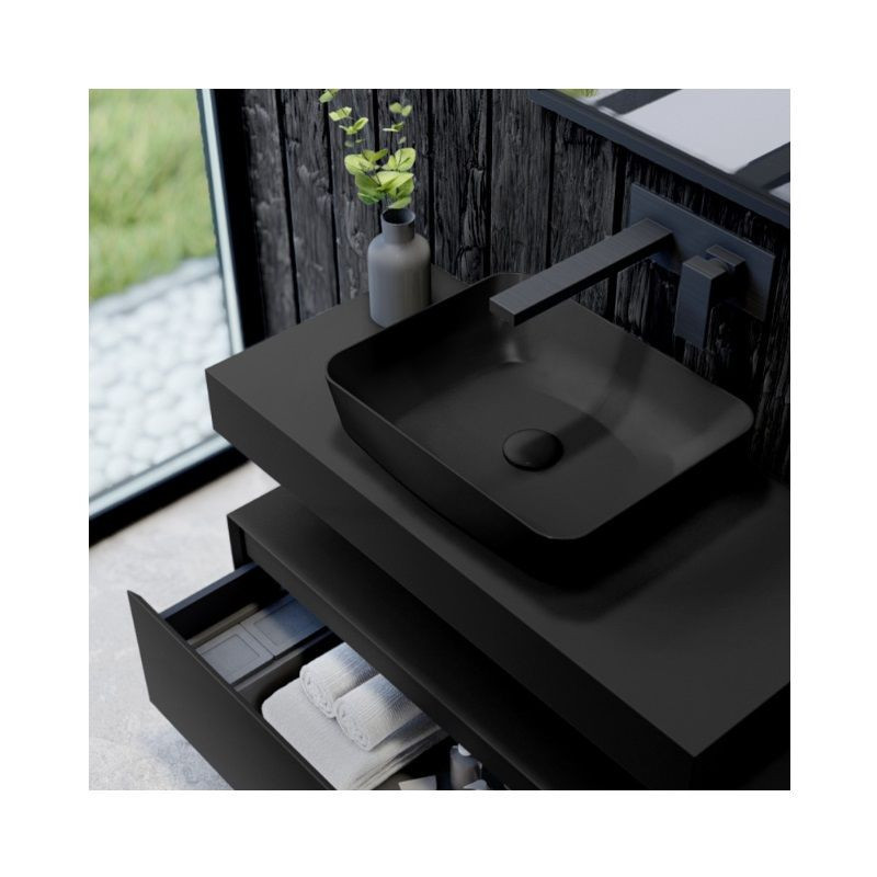 Umywalka Nablatowa Nomia 50 Black Mat 145291 Elita