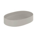 Umywalka Ceramiczna Nablatowa Owalna 60X40 Resa Jasny Szary Mat 58CW20O2 Kludi