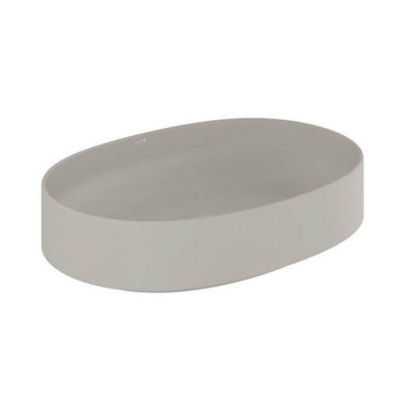 Umywalka Ceramiczna Nablatowa Owalna 60X40 Resa Jasny Szary Mat 58CW20O2 Kludi