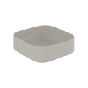 Umywalka Ceramiczna Nablatowa Kwadratowa 40X40 Resa Jasny Szary Mat 58CW30O2 Kludi