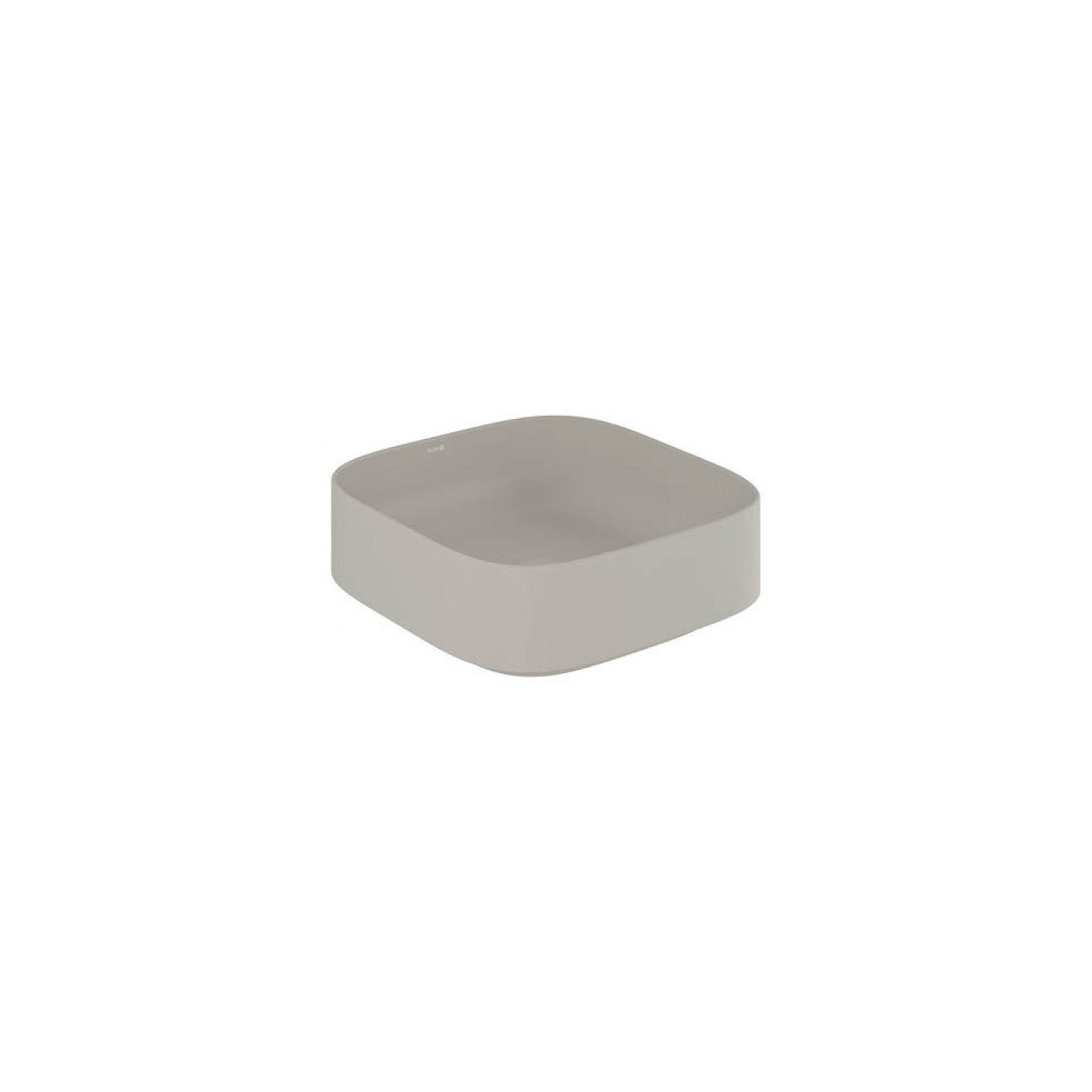 Umywalka Ceramiczna Nablatowa Kwadratowa 40X40 Resa Jasny Szary Mat 58CW30O2 Kludi