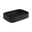 Umywalka Ceramiczna Nablatowa Prostokątna 60X4 Resa Czarny Mat 58CW4039 Kludi