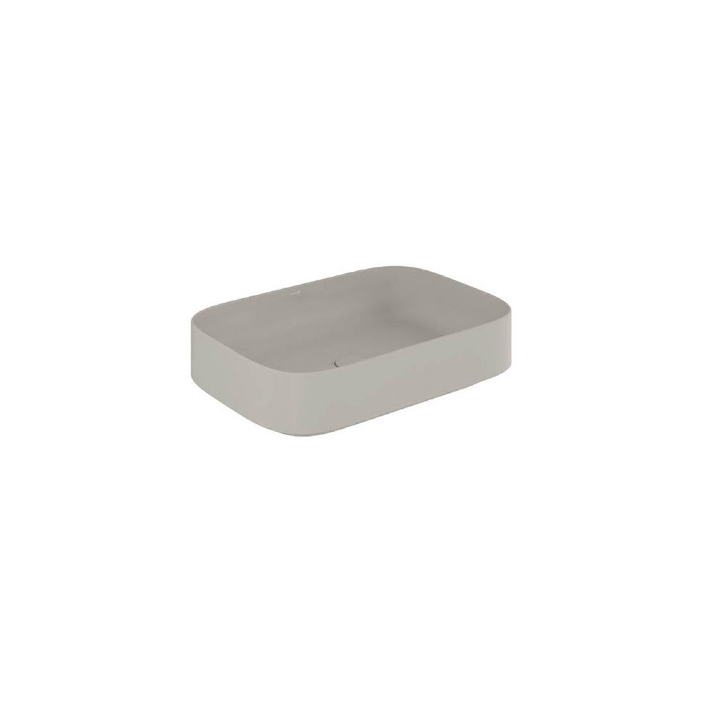 Umywalka Ceramiczna Nablatowa Prostokątna 60X40 Resa Jasny Szary Mat 58CW40O2 Kludi