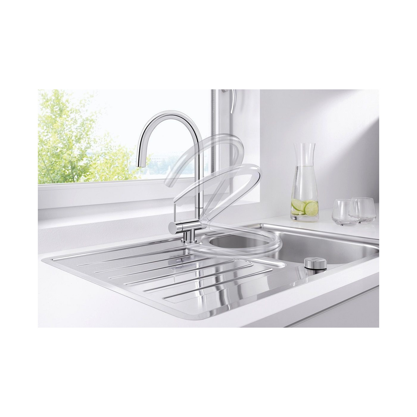 Bateria Kuchenna Do Montażu Przed Oknem Coressa F Chrom 521544 Blanco