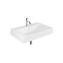 Umywalka Ceramiczna Podwieszana Prostokątna 81X50 Z Otworem Na Baterię Resa Biały 59WW8143 Kludi