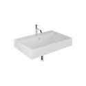 Umywalka Ceramiczna Podwieszana Prostokątna 81X50 Z Otworem Na Baterię Resa Biały Mat 59WW8153 Kludi