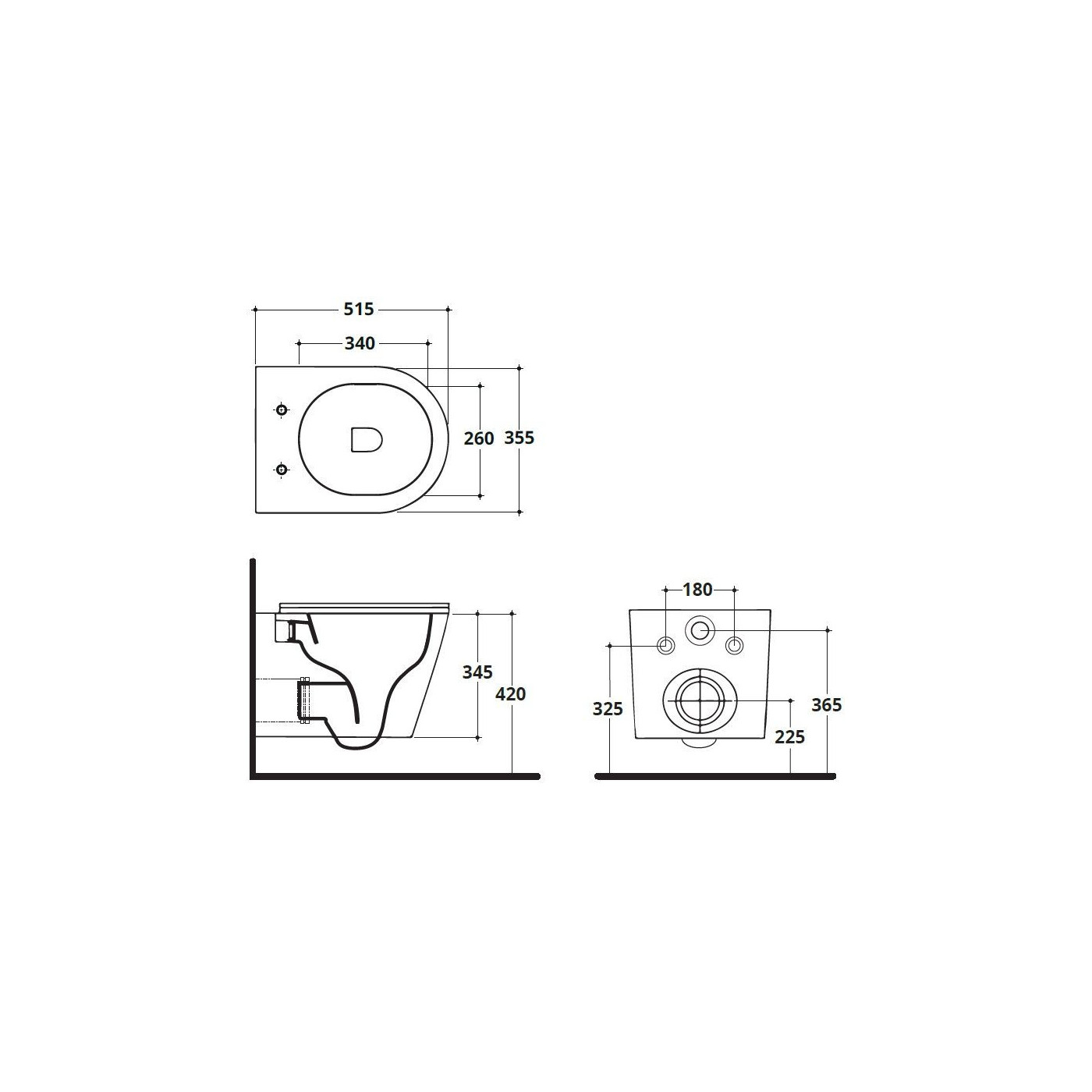 Zestaw Miska WC Wisząca Rimless Oceano.2 Z Deską Wolnoopadającą OC013+OC007S Althea