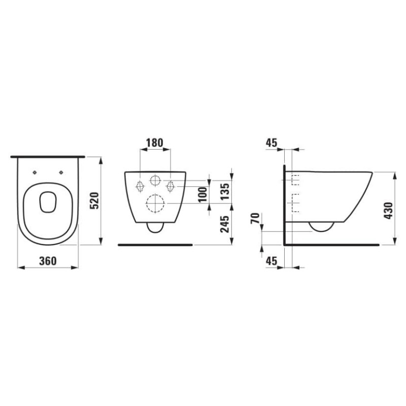 Zestaw Miska Podwieszana Lua Advanced Silent Flush 3w1 Z Deską Wolnoopadającą H8660820000001 Laufen