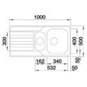 Zlewozmywak Stalowy Dinas 6 Stal 523375 Blanco