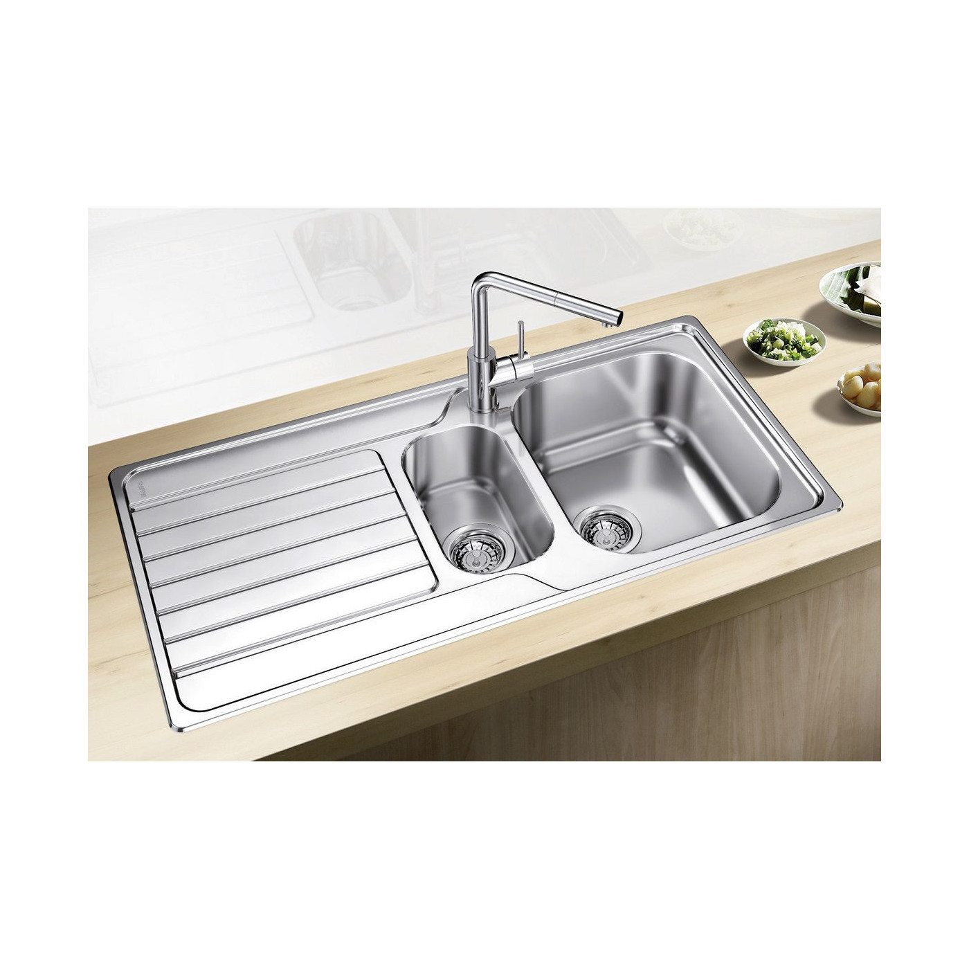 Zlewozmywak Stalowy Dinas 6 Stal 523375 Blanco