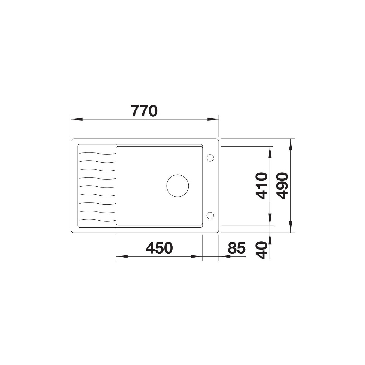 Zlewozmywak Kompozytowy Elon XL 6 S-F Czarny 525884 Blanco