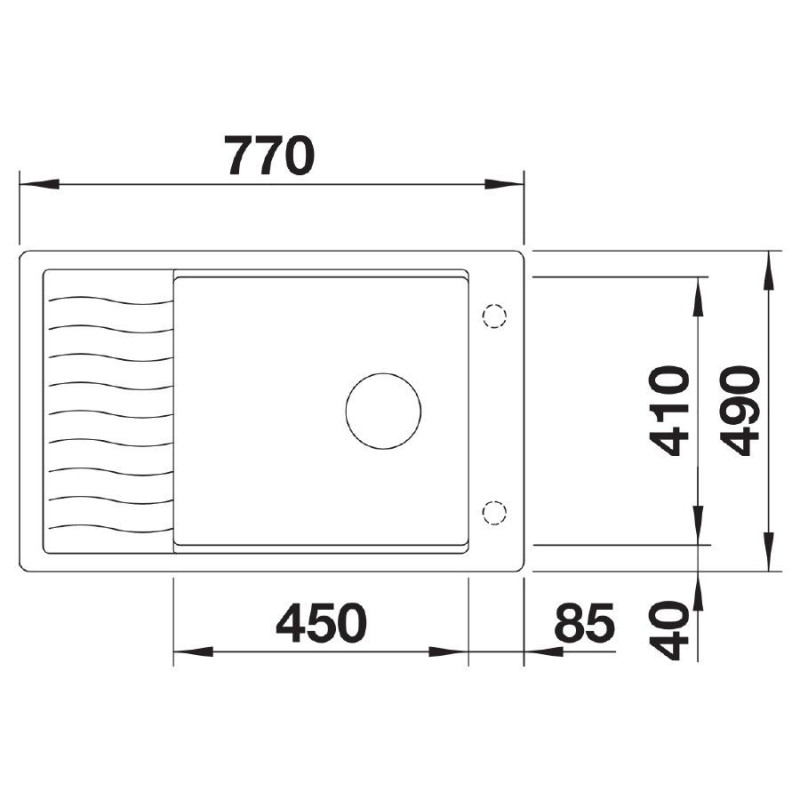 Zlewozmywak Kompozytowy Elon XL 6 S-F Czarny 525884 Blanco