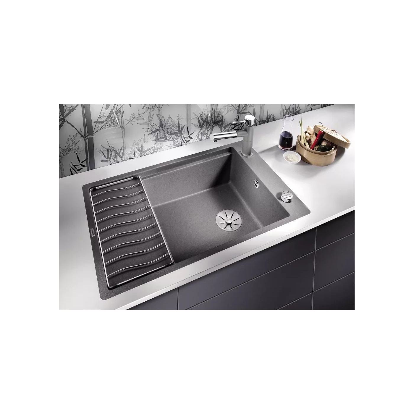 Zlewozmywak Kompozytowy Elon XL 6 S-F Czarny 525884 Blanco