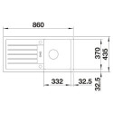 Zlewozmywak Kompozytowy Favum 45 Czarny 526081 Blanco