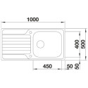 Zlewozmywak Stalowy Dinas XL 6 Stal 524255 Blanco