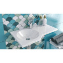 Umywalka Wisząca Solid Surface 60x34 cm Lewa Z Otworem Na Baterię Be Spot Biały Połysk CEEX.2301.600.WH Excellent