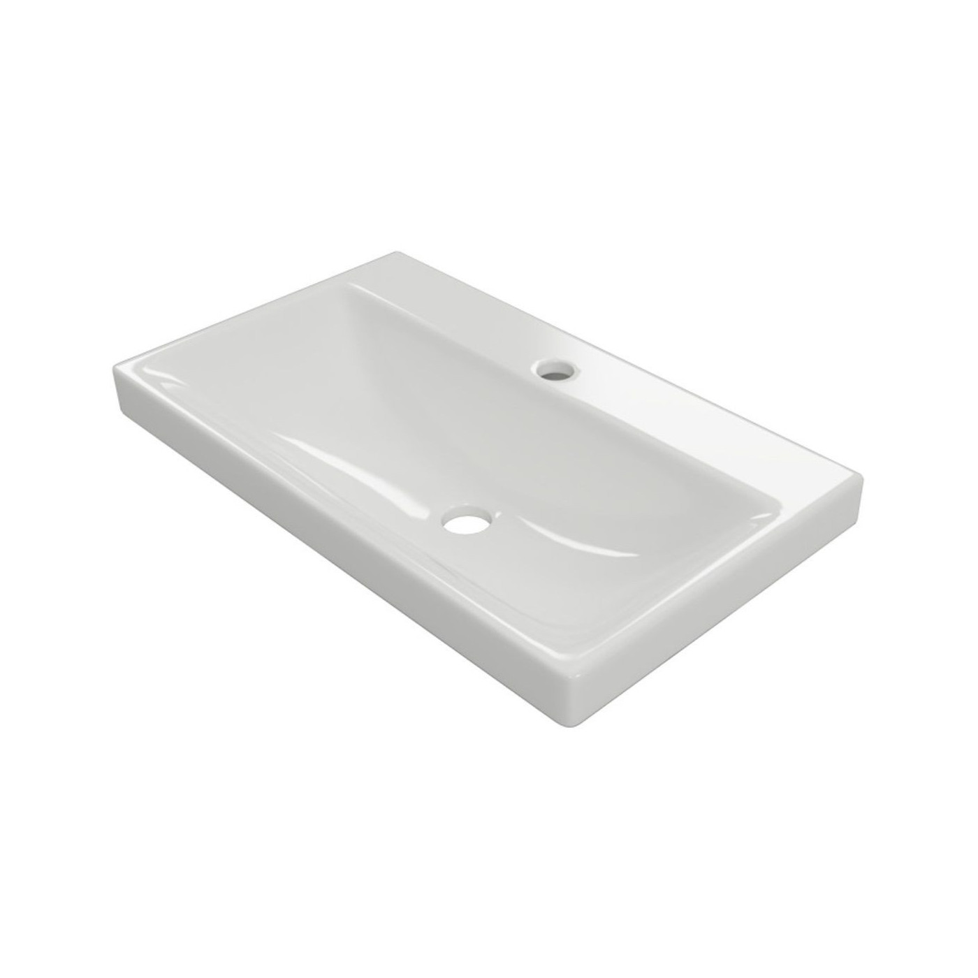 Umywalka Meblowa 65x37 cm Prostokątna Z Otworem Na Baterię Blanko Biały Połysk CENL.6317.650.WH Excellent