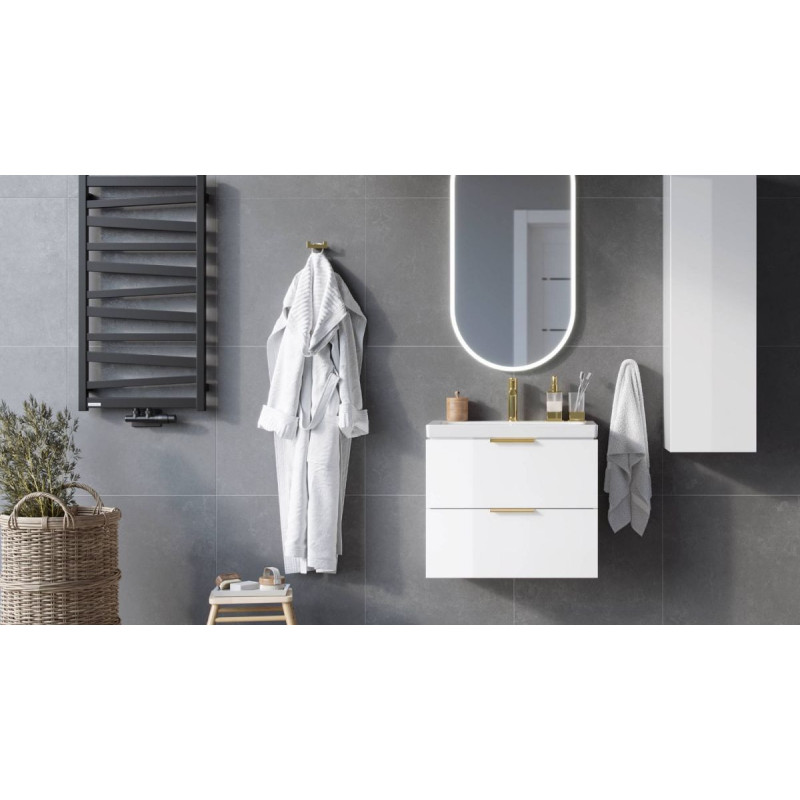 Umywalka Meblowa 65x37 cm Prostokątna Z Otworem Na Baterię Blanko Biały Połysk CENL.6317.650.WH Excellent