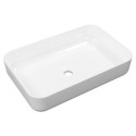 Umywalka Nablatowa 58x38 cm Prostokątna Cori 2.0 Biały Połysk CEEX.6901.580.WH Excellent
