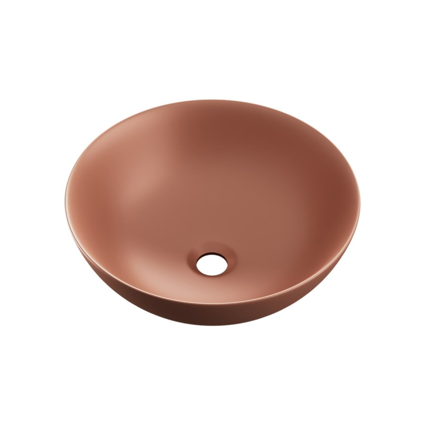 Umywalka Nablatowa 40 cm Okrągła Luqa Terracotta Mat CEAC.6401.400.TEM Excellent