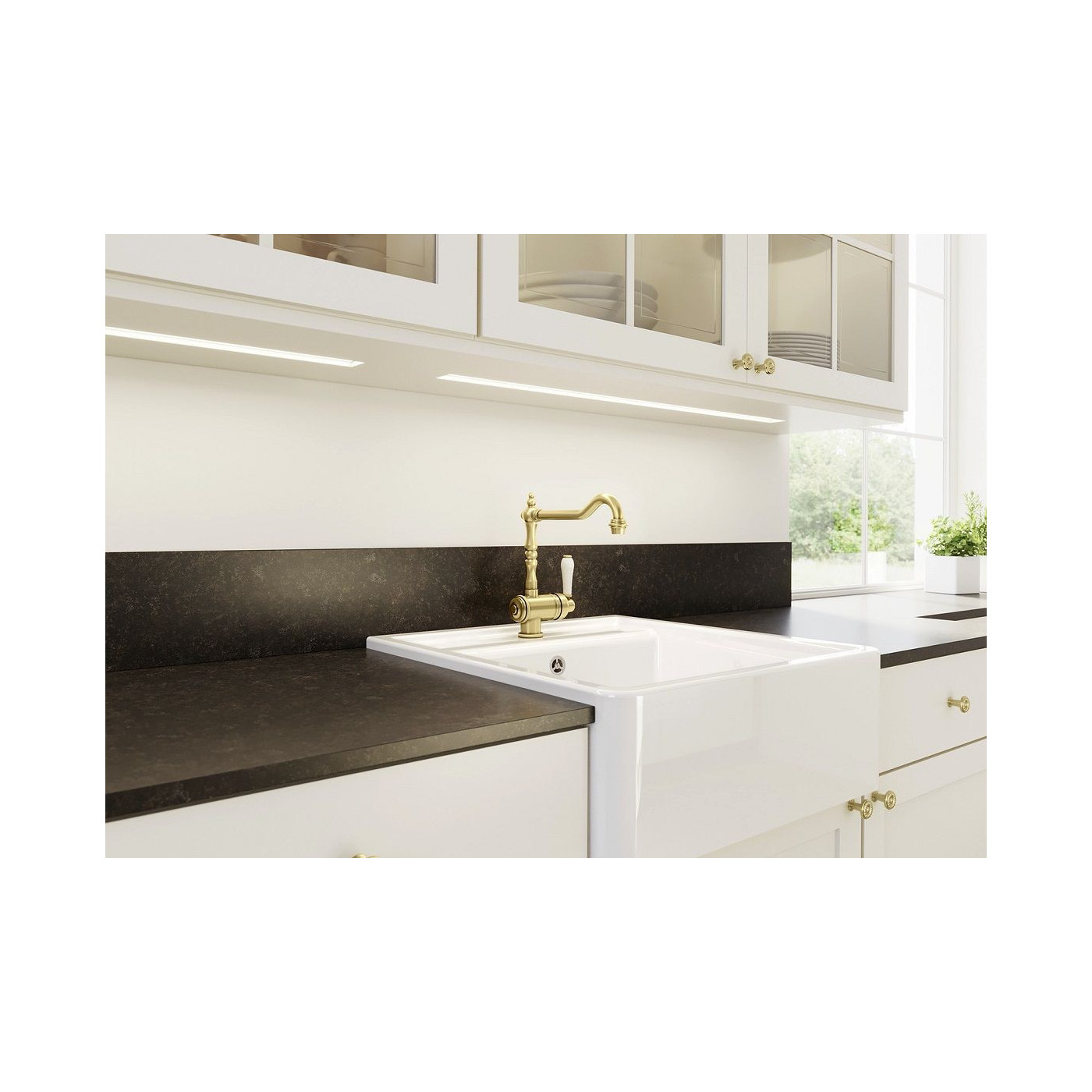 Bateria Kuchenna Tradon Satin Gold 526688 Blanco