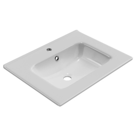 Umywalka Meblowa 61x46,5 cm Prostokątna Z Otworem Na Baterię Pik Biały Połysk CEEX.6517.600.WH Excellent