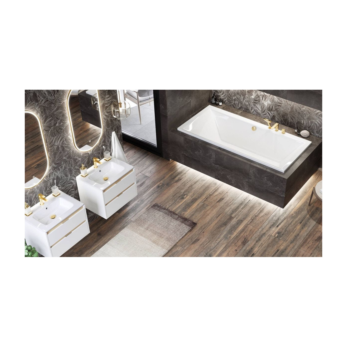 Umywalka Meblowa 61x46,5 cm Prostokątna Z Otworem Na Baterię Pik Biały Połysk CEEX.6517.600.WH Excellent