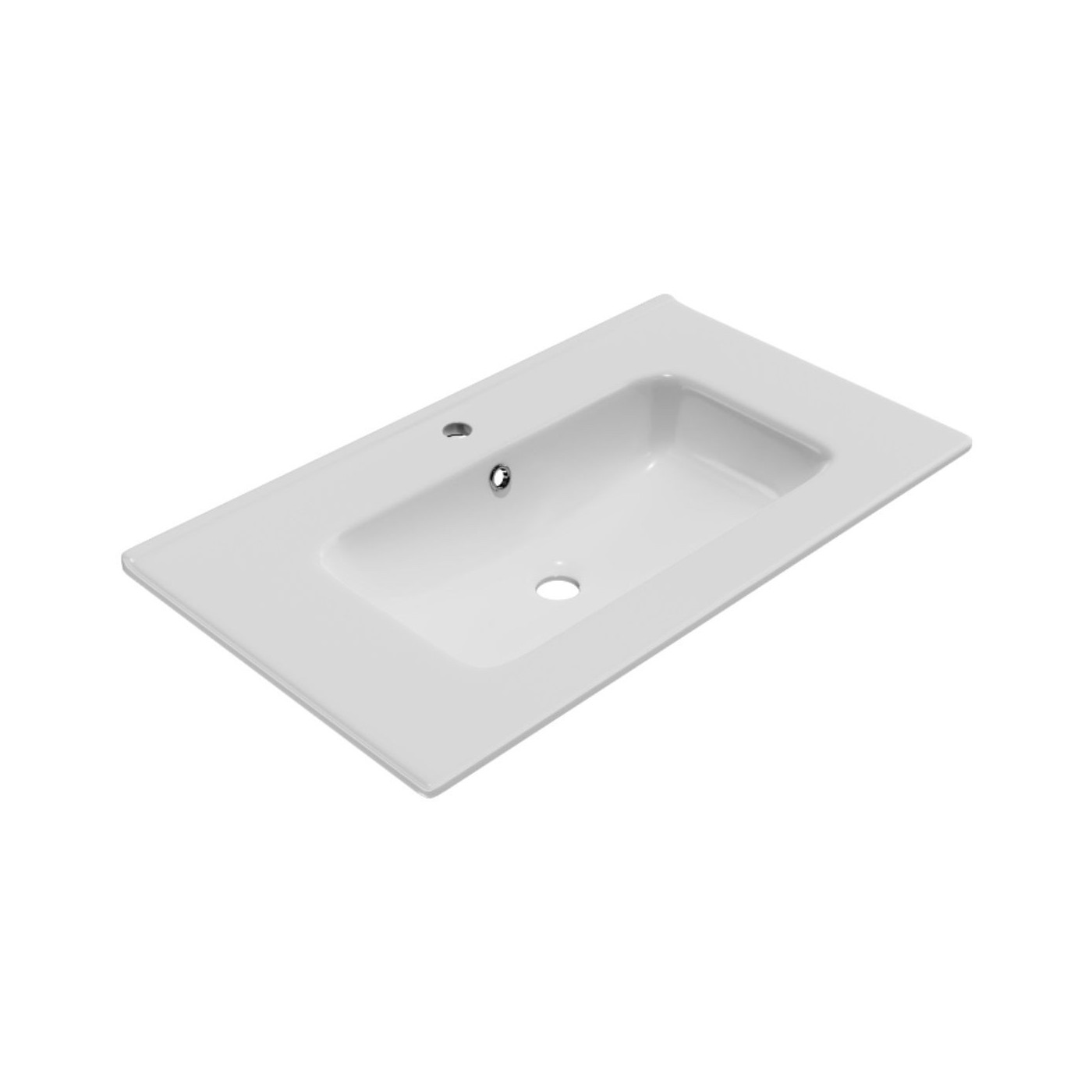 Umywalka Meblowa 81x46,5 cm Prostokątna Z Otworem Na Baterię Pik Biały Połysk CEEX.6517.800.WH Excellent