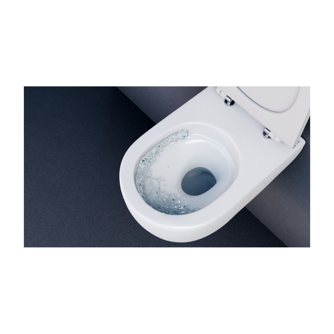 Miska WC 54 cm Wisząca Z Systemem Spłukiwania Spin 360 I Deską Wolnoopadającą Doto Biały Połysk CEEX.1403.545.WH Excellent