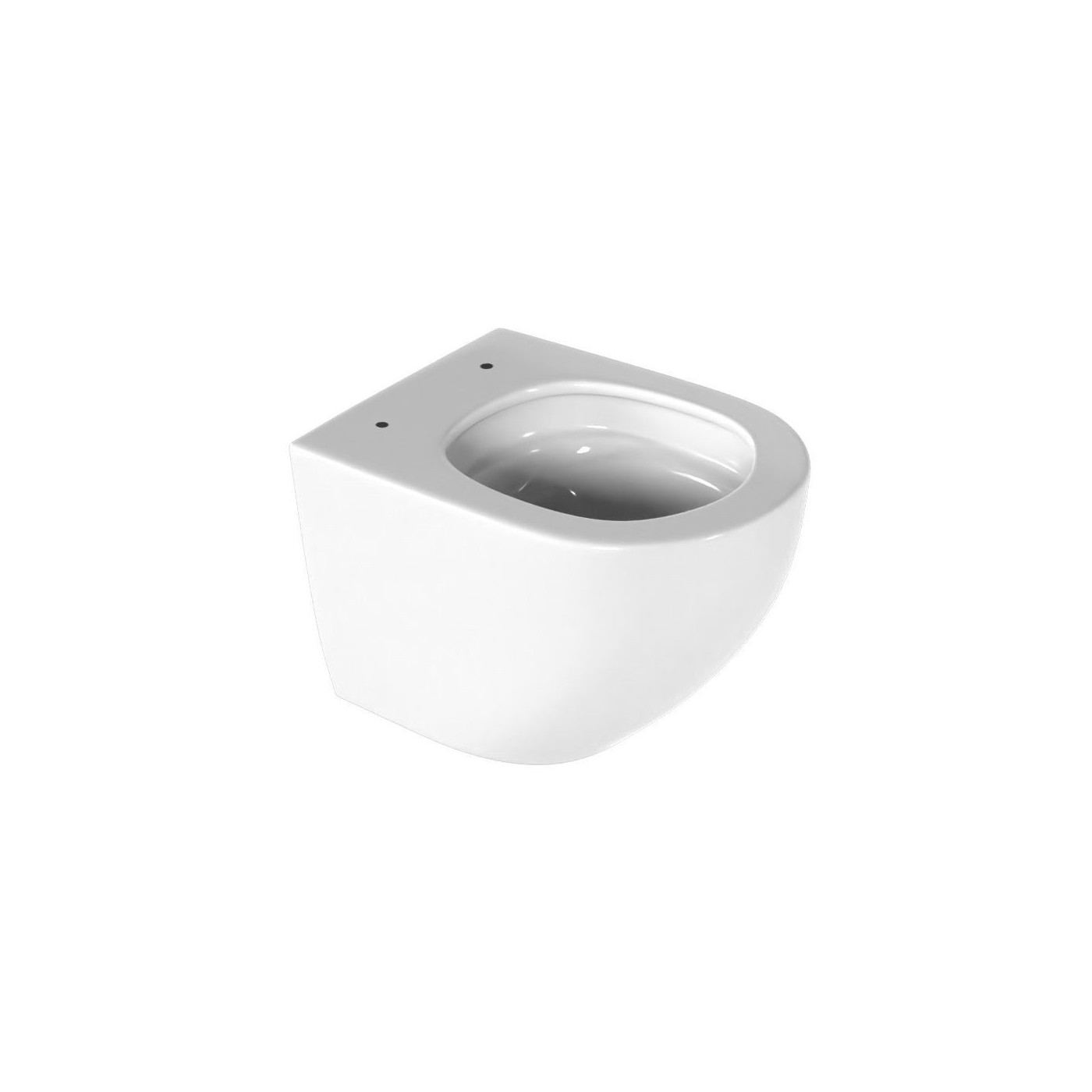 Miska WC 48 cm Wisząca Bezrantowa Z Systemem Spłukiwania Spin 360 Luqa Biały Połysk CEAC.6403.480.WH Excellent