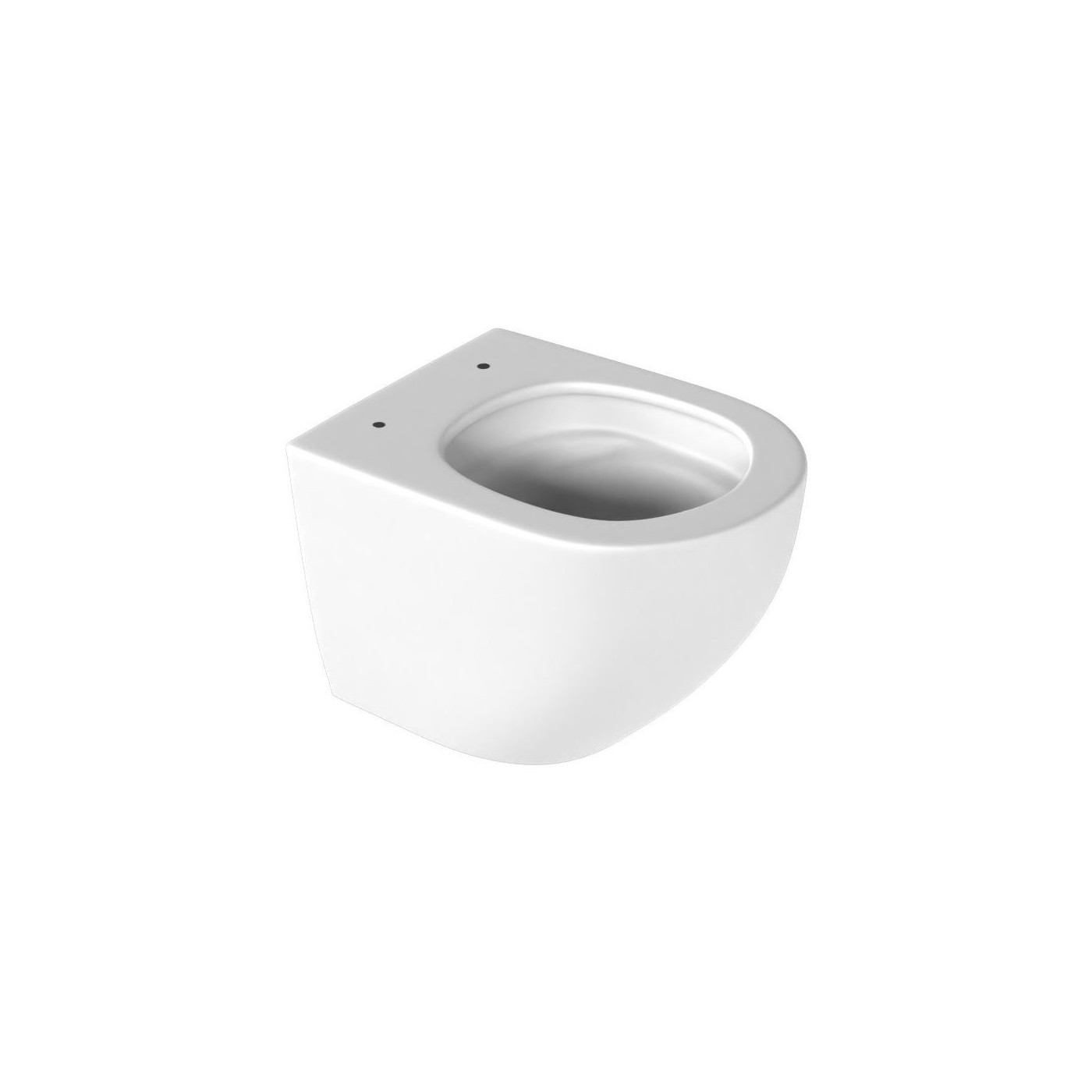Miska WC 48 cm Wisząca Bezrantowa Z Systemem Spłukiwania Spin 360 Luqa Biały Mat CEAC.6403.480.WHM Excellent