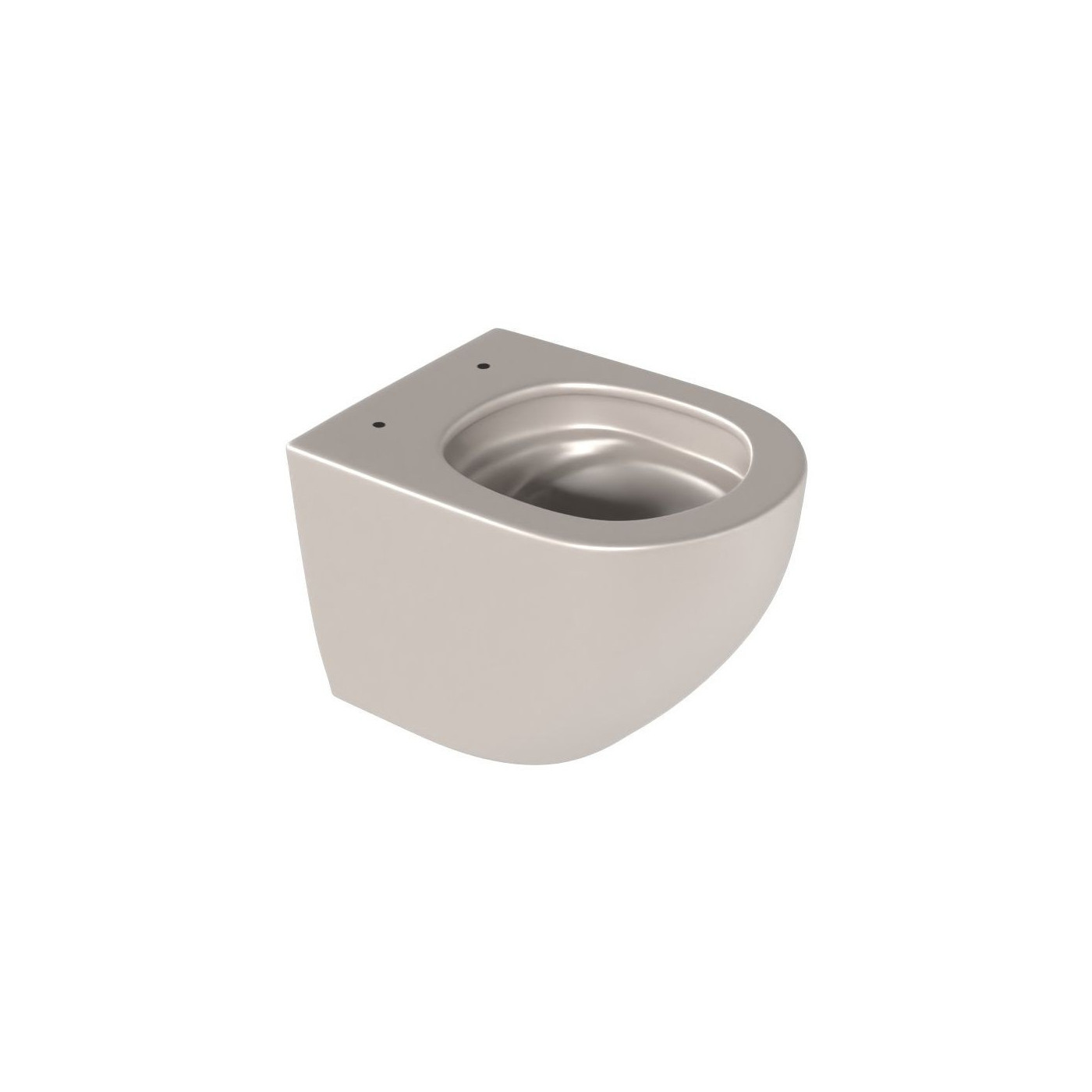 Miska WC 48 cm Wisząca Bezrantowa Z Systemem Spłukiwania Spin 360 Luqa Cappucino Mat CEAC.6403.480.CAM Excellent