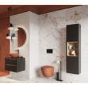 Miska WC 48 cm Wisząca Bezrantowa Z Systemem Spłukiwania Spin 360 Luqa Terracotta Mat CEAC.6403.480.TEM Excellent