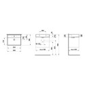 Umywalka Ścienna 600x460 mm Z Powłoką LCC Kartell Biały H8103334001041 Laufen