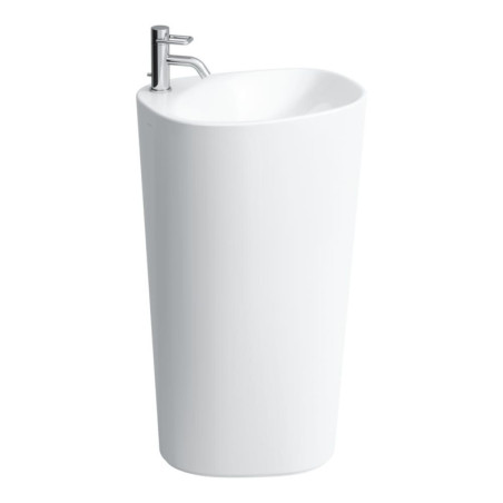 Monolityczna Umywalka Przyścienna 525x435x900 mm Z 1 Otworem Na Baterię Palomba Biały H8118040001041 Laufen