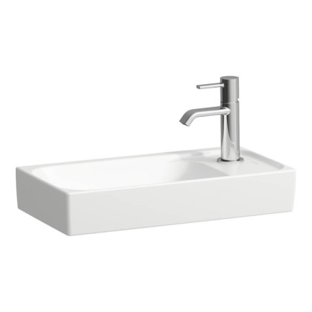Mała Umywalka Ścienna Z Półką Po Prawej Stronie 460x235 mm Meda Biały H8151130001141 Laufen