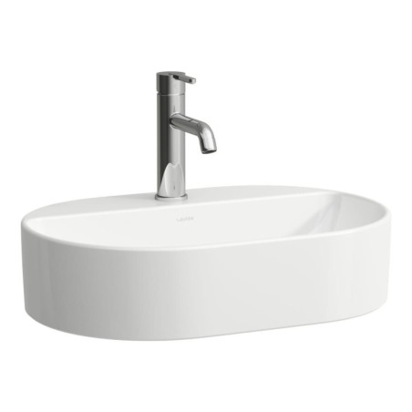 Umywalka Nablatowa Owalna Z Półką Na Baterię 550x380 mm Savoy Biały H8129450001041 Laufen