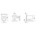 Miska WC Podwieszana Silent Flush 545x370 mm Kartell Biały H8213310000001 Laufen