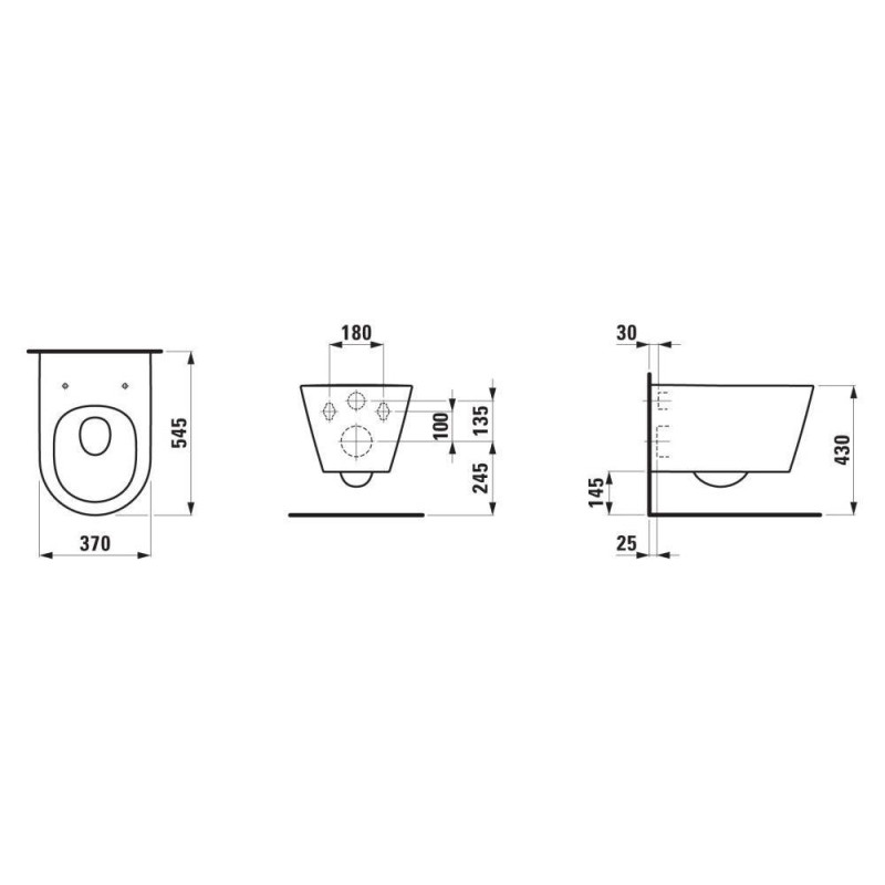 Miska WC Podwieszana Silent Flush 545x370 mm Kartell Biały H8213310000001 Laufen