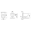 Miska WC Podwieszana Silent Flush 540x360 mm Meda Biały H8201100000001 Laufen