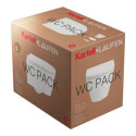 Zestaw 3w1 Miska WC Podwieszana Rimless Compacto 490x370 mm + Deska WC Wolnoopadająca + Mata Kartell Biały H8663330000001 Laufen