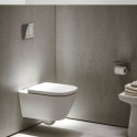 Zestaw 3w1 Miska WC Podwieszana Silent Flush 540x360 mm + Deska WC Wolnoopadająca + Mata Meda Biały H8661100000001 Laufen