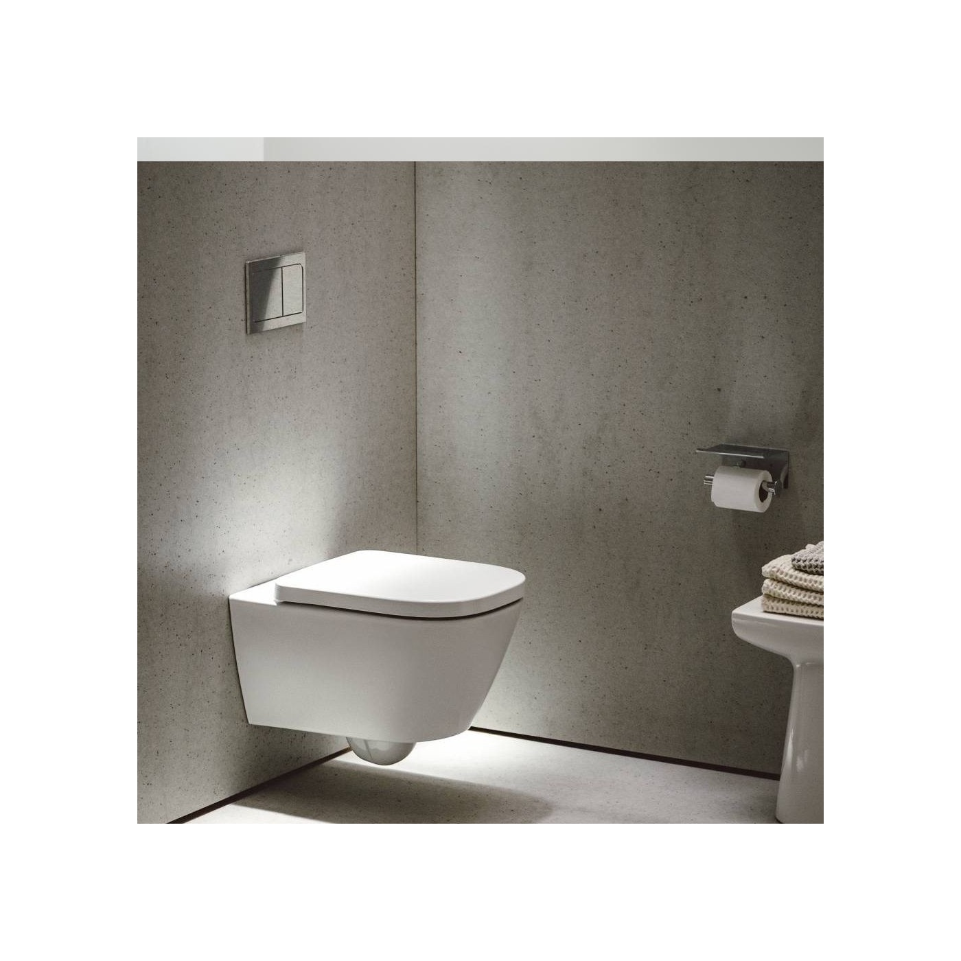 Zestaw 3w1 Miska WC Podwieszana Silent Flush 540x360 mm + Deska WC Wolnoopadająca + Mata Meda Biały H8661100000001 Laufen