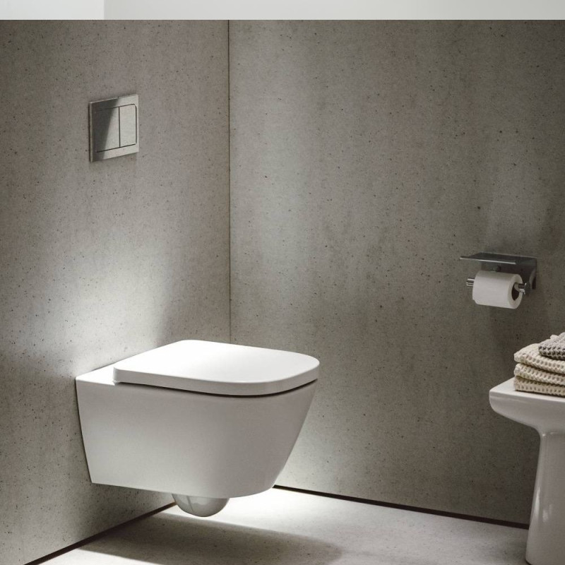 Zestaw 3w1 Miska WC Podwieszana Silent Flush 540x360 mm + Deska WC Wolnoopadająca + Mata Meda Biały H8661100000001 Laufen