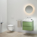 Zestaw 3w1 Miska WC Podwieszana Silent Flush Compacto 490x360 mm + Deska Wolnoopadająca + Mata Meda Biały H8661130000001 Laufen