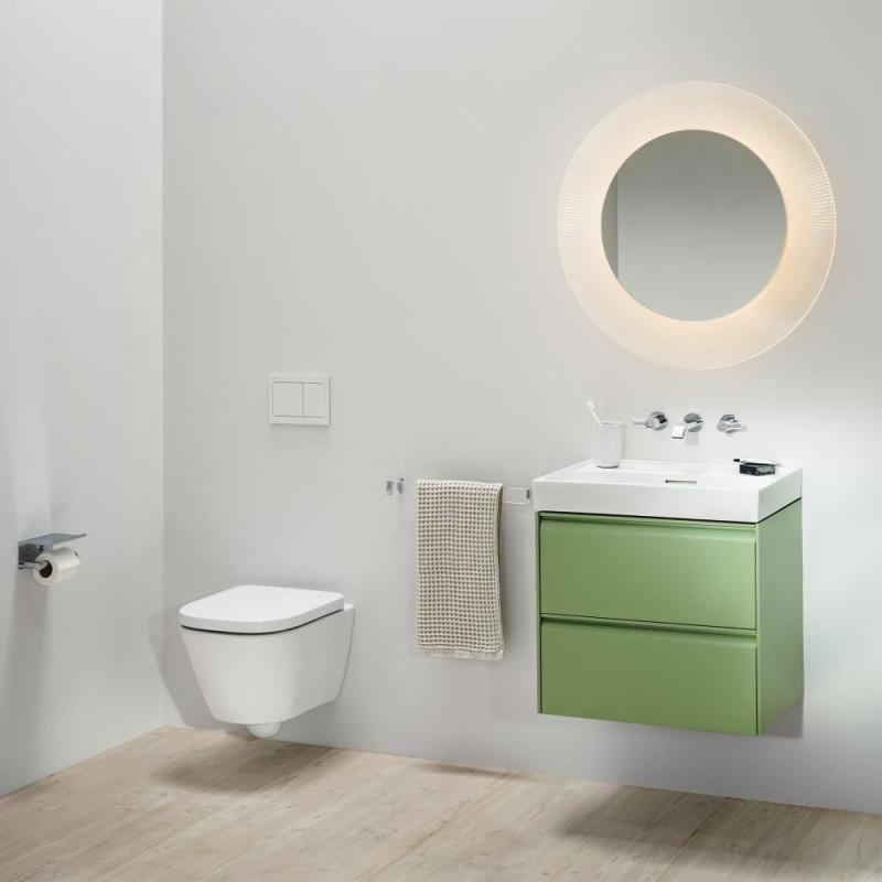 Zestaw 3w1 Miska WC Podwieszana Silent Flush Compacto 490x360 mm + Deska Wolnoopadająca + Mata Meda Biały H8661130000001 Laufen