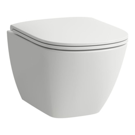 Miska WC Podwieszana Advanced Rimless Compacto Z Powłoką LCC 490x360 mm Lua Biały H8200834000001 Laufen