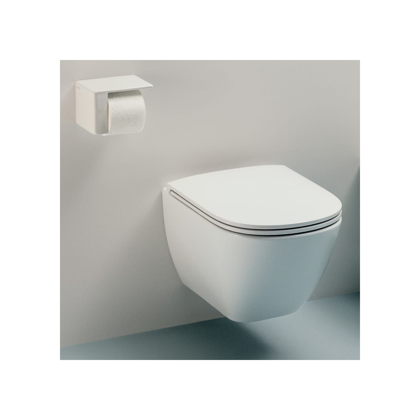 Miska WC Podwieszana Advanced Rimless Compacto Z Powłoką LCC 490x360 mm Lua Biały H8200834000001 Laufen