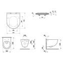 Zestaw Miska WC Podwieszana Rimless + Deska WC Slim Pro A Biały H8609560000001 Laufen