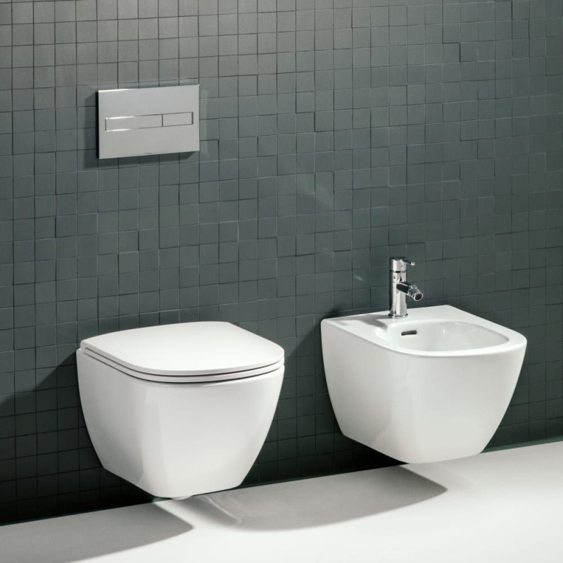 Bidet Podwieszany Advanced 520x360 mm Z Otworem Na Baterię Na Środku Z Otworem Przelewowym Lua Biały H8300810003021 Laufen